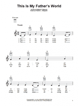 page one of This Is My Father's World (Ukulele)