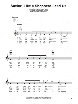 page one of Savior, Like A Shepherd Lead Us (Ukulele)