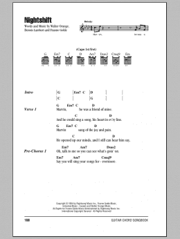 page one of Nightshift (Guitar Chords/Lyrics)