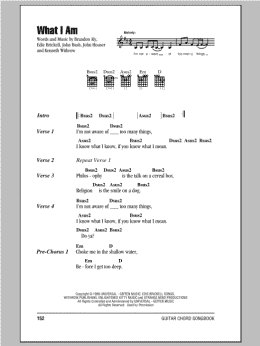 page one of What I Am (Guitar Chords/Lyrics)