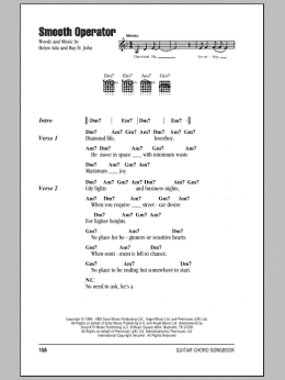 page one of Smooth Operator (Guitar Chords/Lyrics)