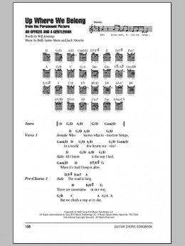 page one of Up Where We Belong (Guitar Chords/Lyrics)