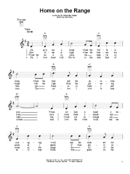 page one of Home On The Range (Ukulele)