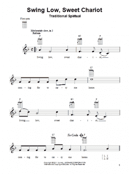 page one of Swing Low, Sweet Chariot (Ukulele)