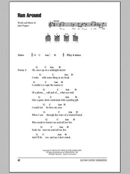 page one of Run Around (Guitar Chords/Lyrics)