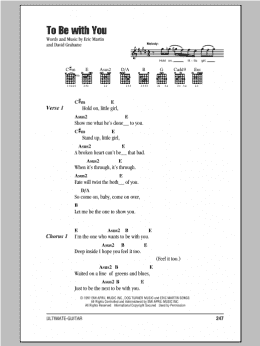 page one of To Be With You (Guitar Chords/Lyrics)