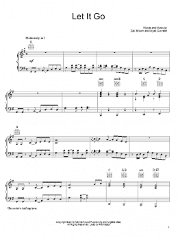 page one of Let It Go (Piano, Vocal & Guitar Chords (Right-Hand Melody))