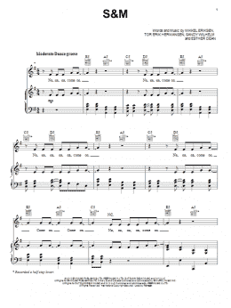 page one of S&M (Piano, Vocal & Guitar Chords (Right-Hand Melody))