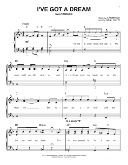 page one of I've Got A Dream (from Tangled) (Easy Piano)