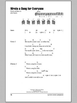 page one of Wrote A Song For Everyone (Guitar Chords/Lyrics)