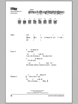 page one of Effigy (Guitar Chords/Lyrics)