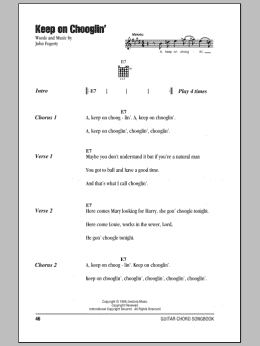 page one of Keep On Chooglin' (Guitar Chords/Lyrics)