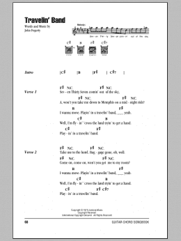 page one of Travelin' Band (Guitar Chords/Lyrics)