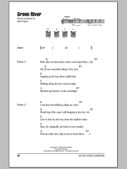 page one of Green River (Guitar Chords/Lyrics)