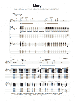 page one of Mary (Guitar Tab)