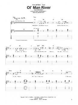 page one of Ol' Man River (Guitar Tab)