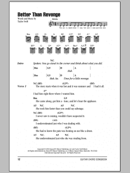 page one of Better Than Revenge (Guitar Chords/Lyrics)