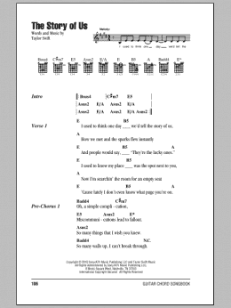 page one of The Story Of Us (Guitar Chords/Lyrics)