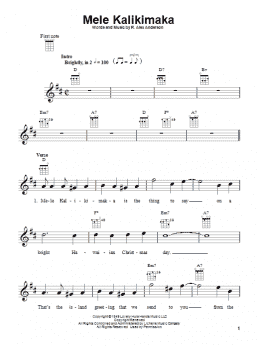 page one of Mele Kalikimaka (Ukulele)