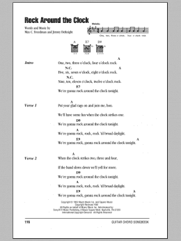 page one of Rock Around The Clock (Guitar Chords/Lyrics)