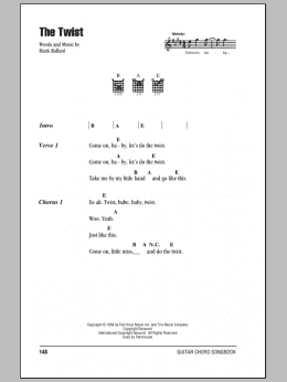 page one of The Twist (Guitar Chords/Lyrics)