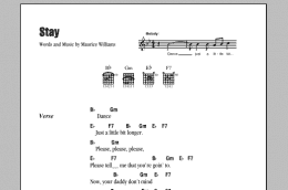 page one of Stay (Guitar Chords/Lyrics)