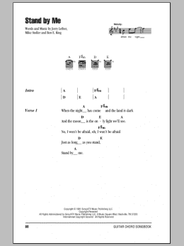 page one of Stand By Me (Guitar Chords/Lyrics)