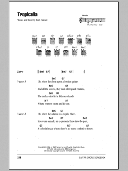 page one of Tropicalia (Guitar Chords/Lyrics)