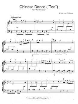 page one of Chinese Dance (Tea) (from The Nutcracker) (Easy Piano)