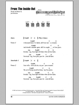 page one of From The Inside Out (Guitar Chords/Lyrics)