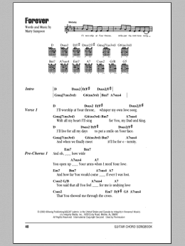 page one of Forever (Guitar Chords/Lyrics)