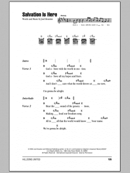 page one of Salvation Is Here (Guitar Chords/Lyrics)