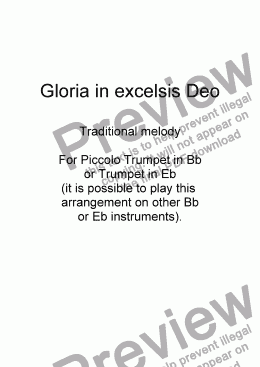 page one of Gloria in excelsis Deo
