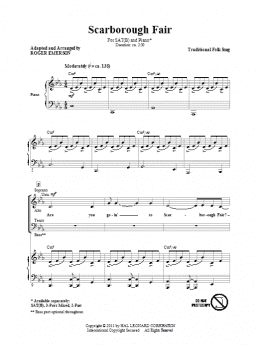 page one of Scarborough Fair (SATB Choir)