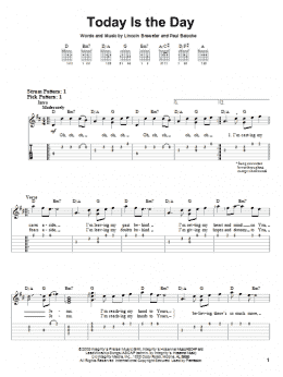 page one of Today Is The Day (Easy Guitar Tab)