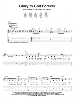 page one of Glory To God Forever (Easy Guitar Tab)