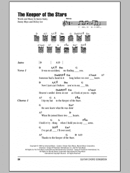 page one of The Keeper Of The Stars (Guitar Chords/Lyrics)