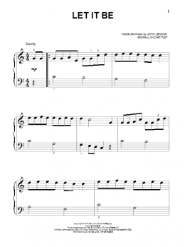 page one of Let It Be (Beginning Piano Solo)