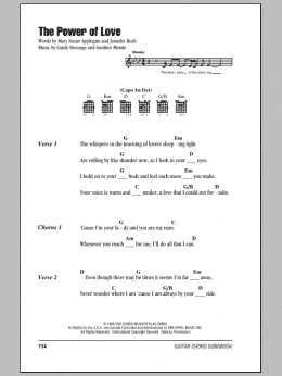 page one of The Power Of Love (Guitar Chords/Lyrics)