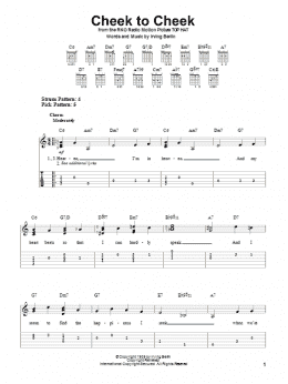 page one of Cheek To Cheek (Easy Guitar Tab)