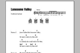 page one of Lonesome Valley (Guitar Chords/Lyrics)