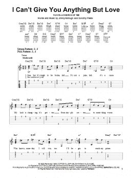 page one of I Can't Give You Anything But Love (Easy Guitar Tab)