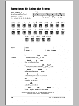 page one of Sometimes He Calms The Storm (Guitar Chords/Lyrics)