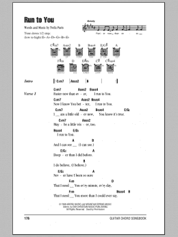 page one of Run To You (Guitar Chords/Lyrics)