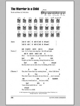 page one of The Warrior Is A Child (Guitar Chords/Lyrics)