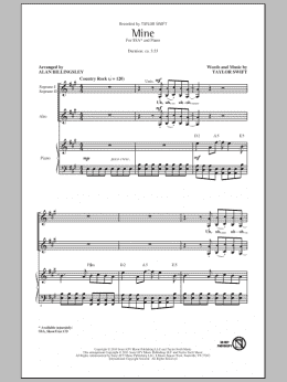 page one of Mine (SSA Choir)