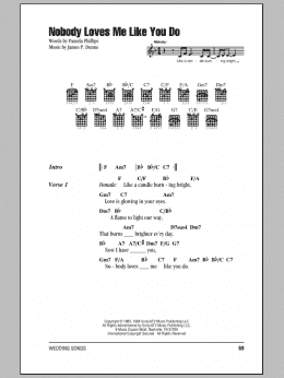 page one of Nobody Loves Me Like You Do (Guitar Chords/Lyrics)