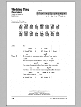the wedding song guitar chords