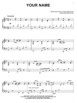 page one of Your Name (Piano Solo)