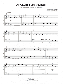 page one of Zip-A-Dee-Doo-Dah (from Song Of The South) (Beginning Piano Solo)